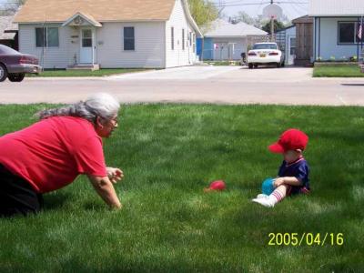 Playing Baseball with Grandma